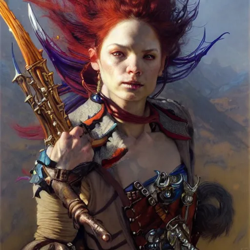 Image similar to highly detailed portrait of a fantasy rogue in the form of a beautiful halfling. d & d. art by donato giancola, eugene delacroix, ruan jia, carl larsson, peter mohrbacher. trending on artstation, intricate details, energetic composition, concept art, illustration, elegant art, global illuminaition