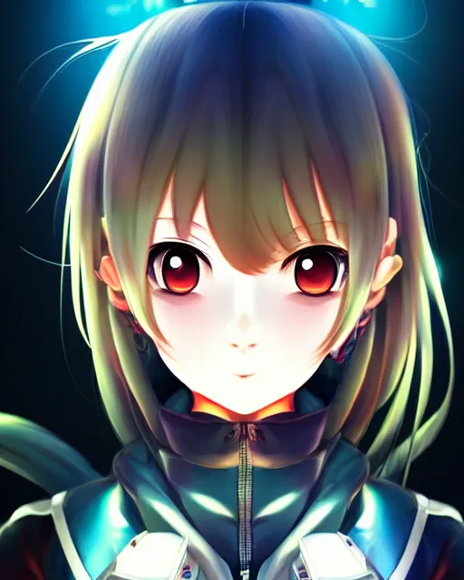 Image similar to portrait of anime girl in mechanic armor in night tokyo by makoto sinkai, perfect face, fine details