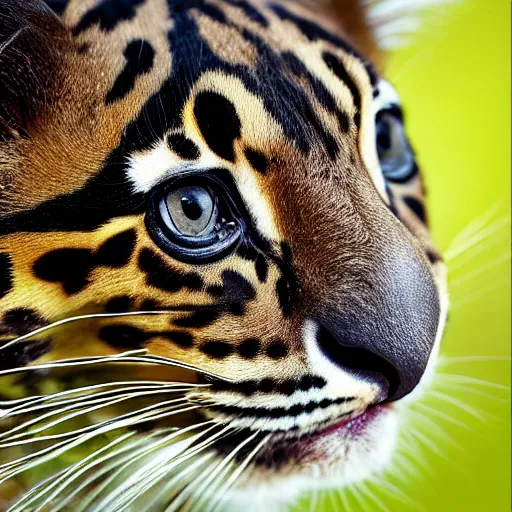 Image similar to a clouded leopard wearing a flat cap, national geographic, highly detailed