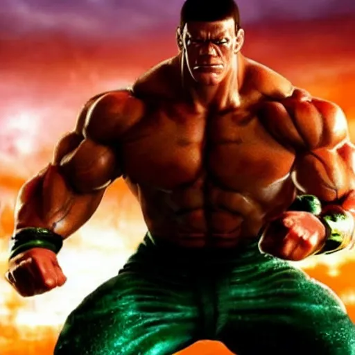 Image similar to john cena as jagi in fist of the north star, 4 k