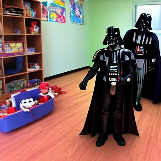 Prompt: “Darth Vader in school room with kids, movie scene, ultra realistic”