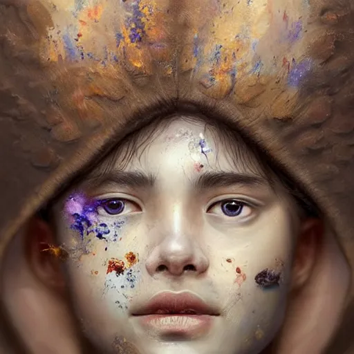 Prompt: hyperrealistic mixed media painting by thomas eakes and xiang duan, perfect facial symmetry, dim volumetric lighting, 8 k octane beautifully detailed render, post - processing, portrait, extremely hyper - detailed, intricate, epic composition, brown eyes, highly detailed eyes, realistic eyes, cinematic lighting, masterpiece, trending on artstation, very very detailed, masterpiece, stunning,