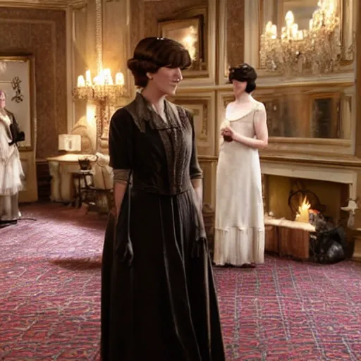 Image similar to Mary crawley plays final fantasy 7 at downton Abbey