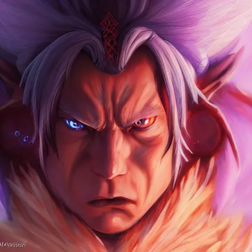 Prompt: anime portrait of Kaarssteun as a shaman yedi using dark force to eliminate trump as an anime antagonist by Stanley Artgerm Lau, WLOP, Rossdraws, James Jean, Andrei Riabovitchev, Marc Simonetti, and Sakimichan, trending on artstation