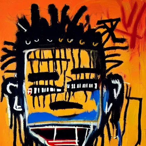 Image similar to police brutality, highly detailed paintings by Jean-Michel Basquiat