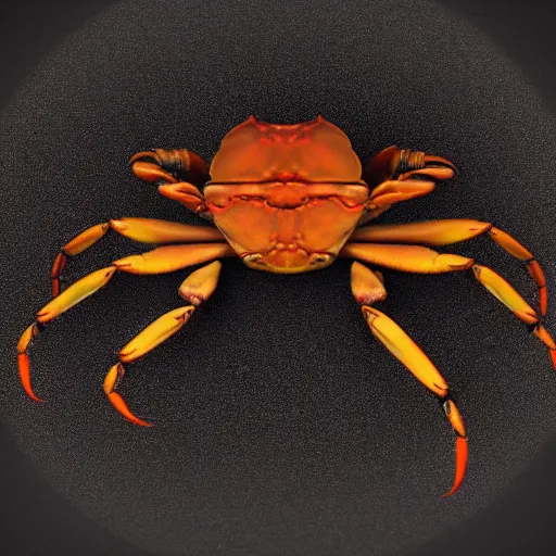 Image similar to a crab with the face of jordan peterson, photorealistic, unreal engine, beautiful lighting