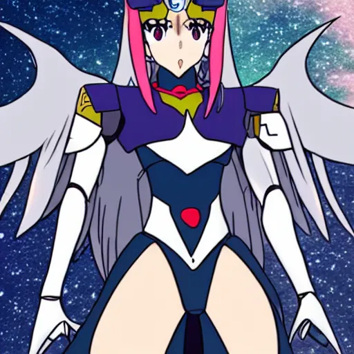 Prompt: mandalorian in sailor moon anime