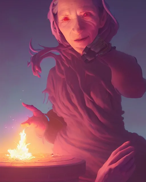 Image similar to highly detailed vfx portrait of a mage casting an earth spell, unreal engine, greg rutkowski, loish, rhads, beeple, makoto shinkai and lois van baarle, ilya kuvshinov, rossdraws, tom bagshaw, alphonse mucha, global illumination, detailed and intricate environment