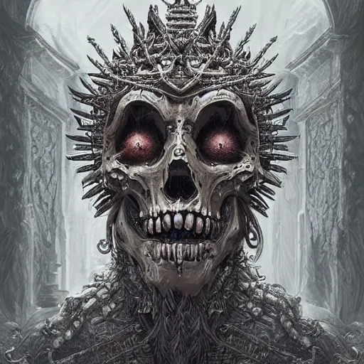 Prompt: king of the dead, intricate, extremely detailed, fantasy concept art