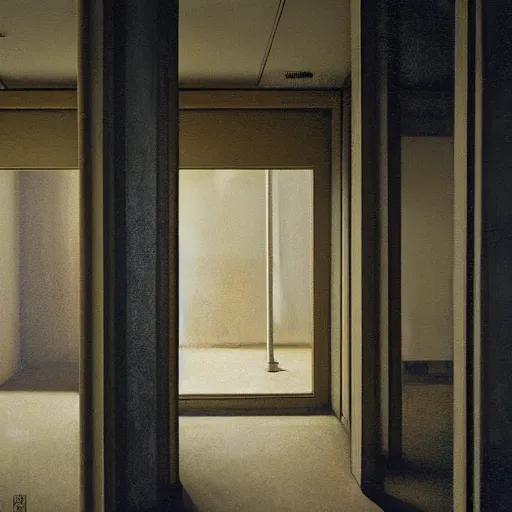 Image similar to painting of a scifi ancient civilzation victorian, brutalist architecture, todd hido