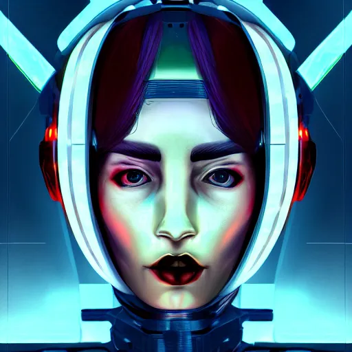Prompt: face portrait of a robotic woman, sci - fi, futuristic, cyber punk - inspired by lois van baarle, cinematic, sci - fi 8 k