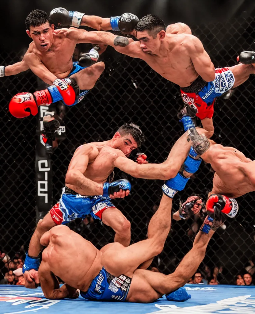 Image similar to chito vera knocks out dominick cruz via headkick, by annie leibovitz and steve mccurry, natural light, detailed face, canon eos c 3 0 0, ƒ 1. 8, 3 5 mm, 8 k, medium - format print