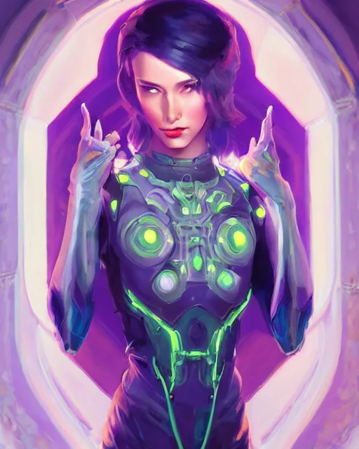 Prompt: if uranium glass was woman, digital painting, sci-fi setting, symmetrical features, Daniel Gerhartz, high detail intricate, artstation, WLOP, Artgerm, J. Scott Campbell; Olivia De Berardinis, Daniel Gerhartz, jack kirby, mysterious vibes