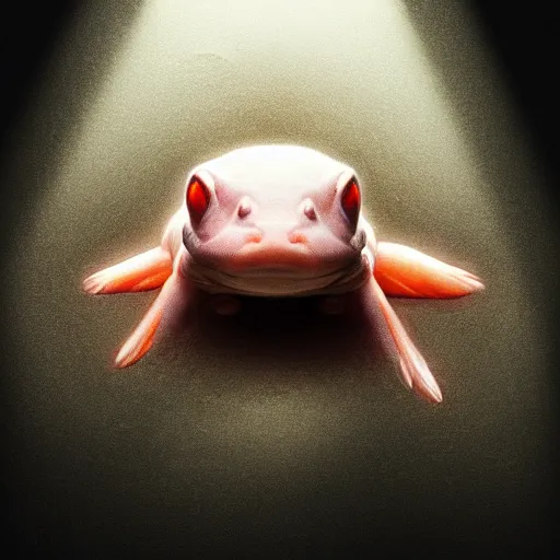 Image similar to a closeup shot of an axolotl, dramatic lighting, cinematic, extremly high detail, photorealistic, cinematic lighting, artstation