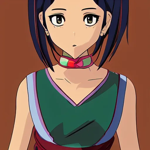 Image similar to a nepali woman, anime style