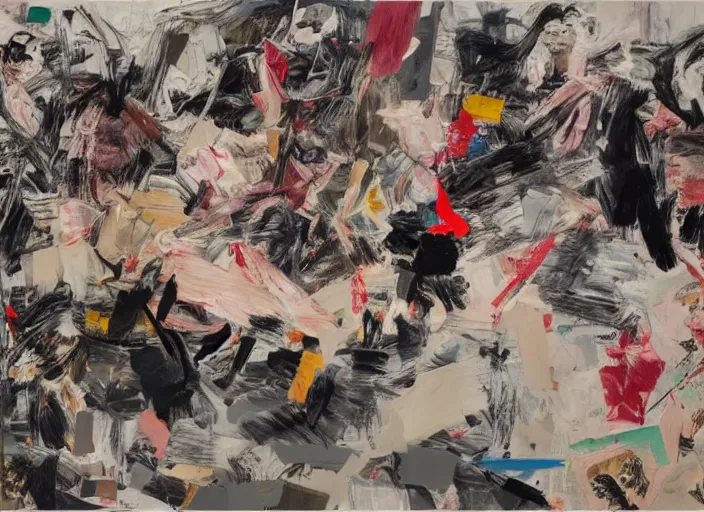 Image similar to unpunished crime, original concept by cecily brown, adrian ghenie and zeng fanzhi, intense atmosphere, very angry feeling, not very abstract