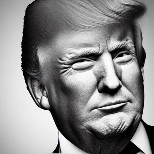 Image similar to headshot portrait of trump, 4 k, photorealistic