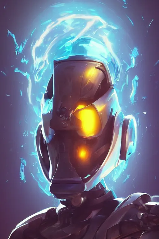 Image similar to epic mask helmet robot ninja portrait stylized as fornite style game design fanart by concept artist gervasio canda, behance hd by jesper ejsing, by rhads, makoto shinkai and lois van baarle, ilya kuvshinov, rossdraws global illumination radiating a glowing aura global illumination ray tracing hdr render in unreal engine 5