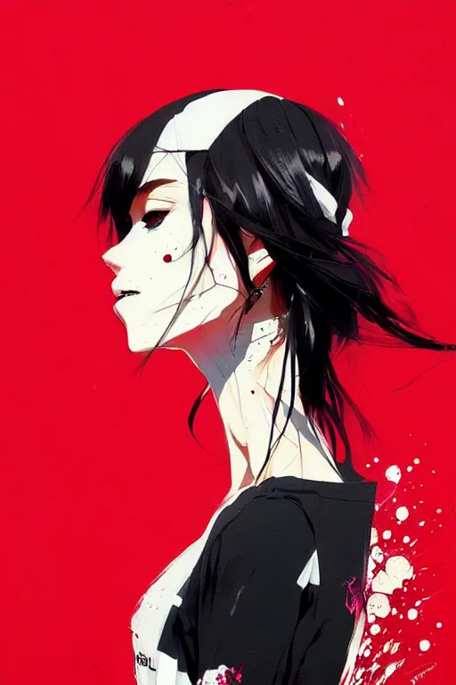 Image similar to a ultradetailed beautiful painting of a stylish woman wearing streetwear, by conrad roset, greg rutkowski and makoto shinkai trending on artstation