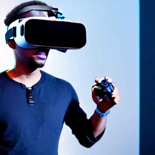 Image similar to a cinematic photo of next-gen oculus quest