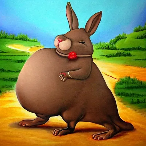 Prompt: beautiful epic painting of Big Chungus