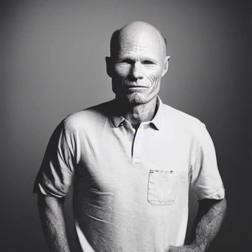 Prompt: Ruby engraving of Ed Harris, studio lighting, F 1.4 Kodak Portra