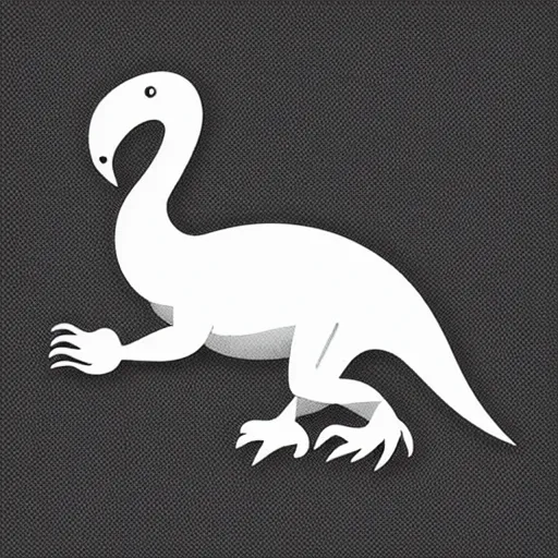 Prompt: dinosaur vector icon. isolated dinosaur, vector illustration. white background.