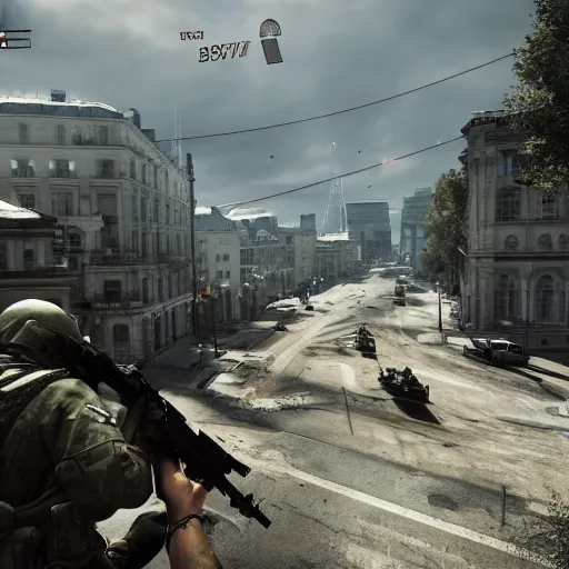 Prompt: battlefield 4 in vienna, austria, in game screenshot