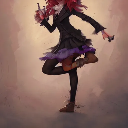 Image similar to realistic, full body portrait, attractive punk female mad hatter, by Jordan Grimmer and greg rutkowski, crisp lines and color,