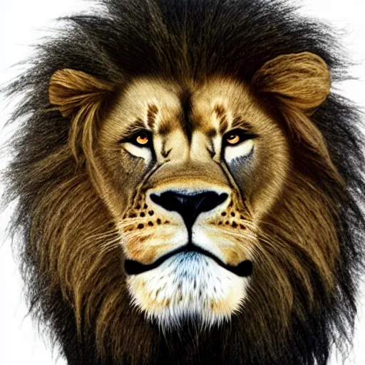 Image similar to a fuzzy ball with the face of a lion, toon, 2 d