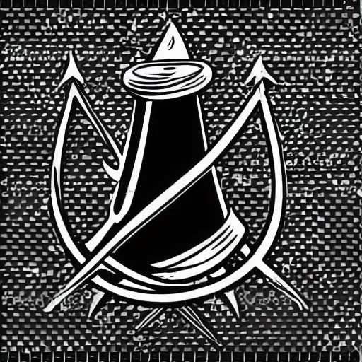 Image similar to mage pointy hat on fire vector art, logo, black and white, clear, no watermarks