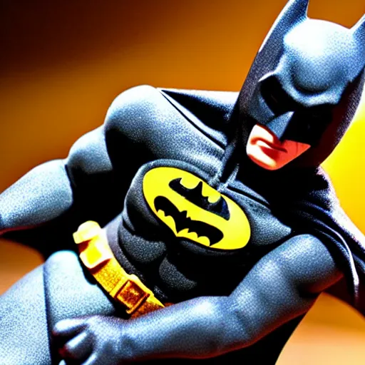 Image similar to batman playdough figure, very detailed