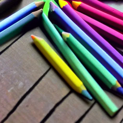 Image similar to crayola crayons shiv, full photo, photography, realistic