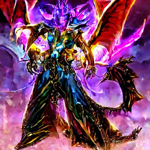 Image similar to cyber dragon angel pimp