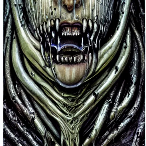 Image similar to ooze, veins, :hr giger: 👽 wet, glossy, detailed, realistic, 8k, trending on artstation