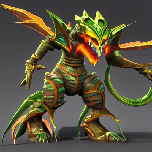 Image similar to cyber dragon stylized stl fantasy miniature, 3 d render, activision blizzard style, hearthstone style