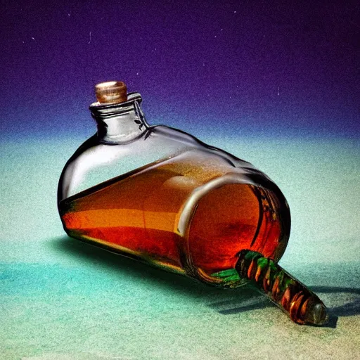 Image similar to a ship in a bottle