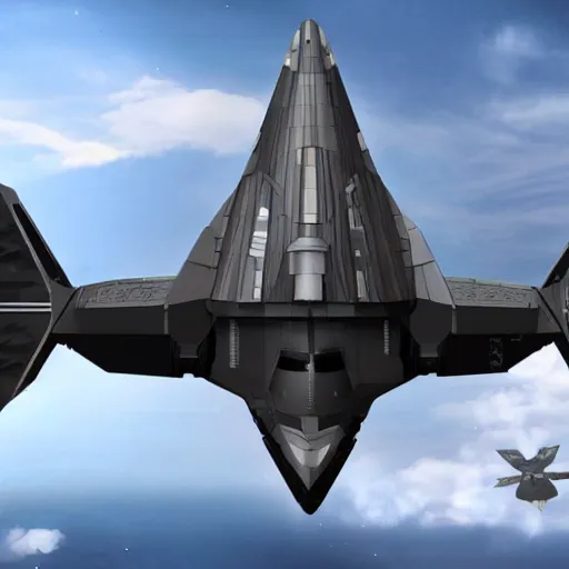 Prompt: The new fighter space ship of the US army, 2050, super realistic