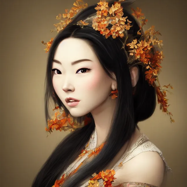 Image similar to beautiful women with oriental faces, character portrait, sharp, digital matte painting, by asher brown durand, trending on artstation