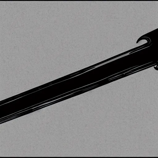 Prompt: an evil black sword on a blank background. diagonal composition ( concept art, rpg color illustration )