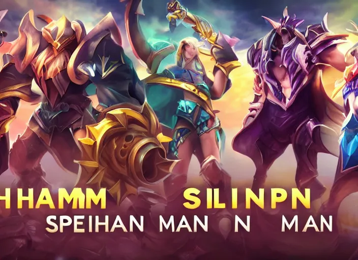 Prompt: champion splashart of main menu