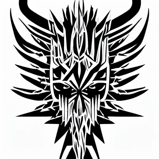 Image similar to a small vector tattoo design. spiky, tribal.