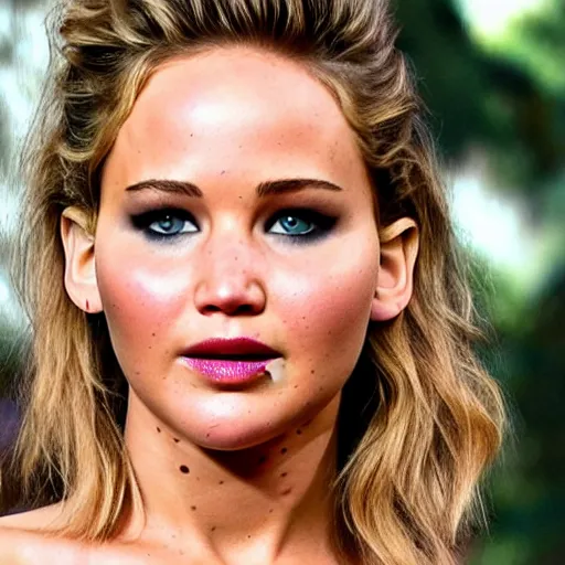 Prompt: tinder profile picture of Jennifer Lawrence, high detail, photography