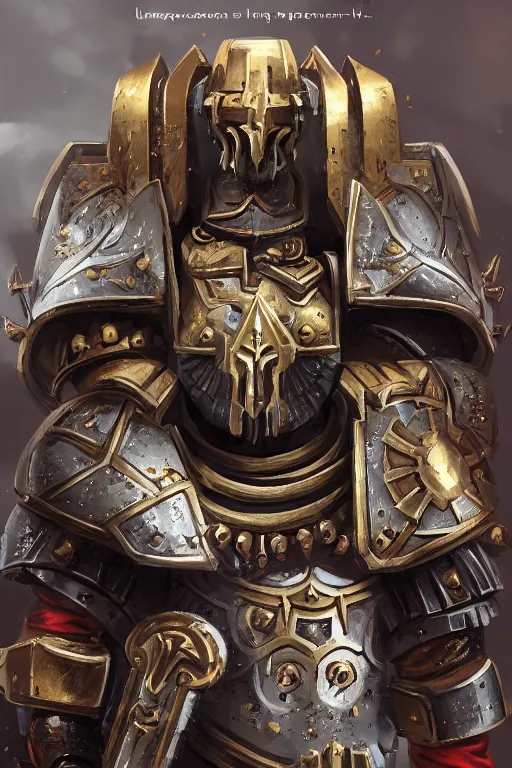 Image similar to armor portrait heros warhammer 4 0 k horus heresy fanart - the primarchs emperor by johannes helgeson animated with vfx concept artist & illustrator global illumination ray tracing hdr fanart arstation zbrush central hardmesh 8 k octane renderer comics stylized