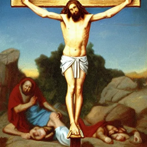 Prompt: crucified jesus