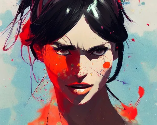 Image similar to a ultradetailed beautiful painting of a stylish boxer girl, by conrad roset, greg rutkowski and makoto shinkai trending on artstation