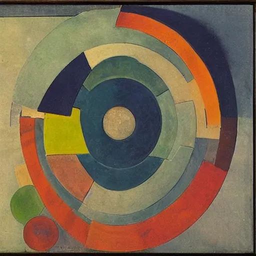 Prompt: an artwork by kurt schwitters, mix of geometric and organic shapes, both bright and earth colors