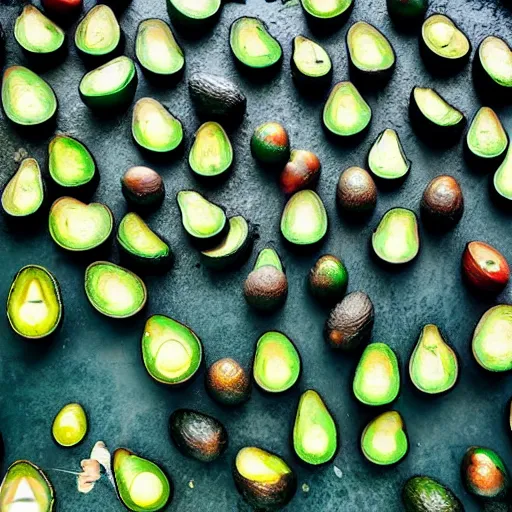 Image similar to a pool full of avocados