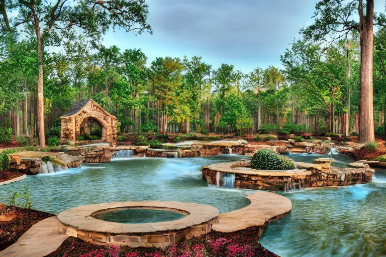 Image similar to the woodlands texas, professional photography, master planned, intricate, 4 k