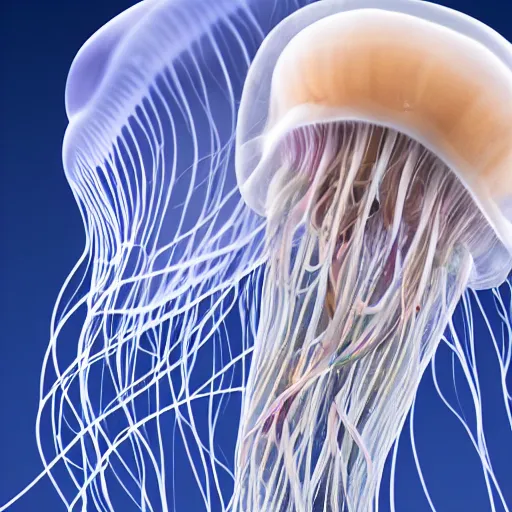 Image similar to jellyfish / human hybrid, hyper realistic, 4 k photograph